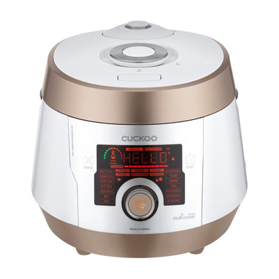 5 Qt. White/Gold Electric Multi Pressure Cooker with dial - Super Arbor