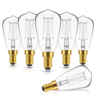 YANSUN 40-Watt ST38 E12 Edison Incandescent Light Bulb (6-Pack) - Super Arbor