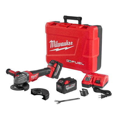 M18 FUEL 18-Volt Lithium-Ion Brushless Cordless 4-1/2 in./5 in. Braking Grinder Kit W/(2) 9.0Ah Batteries,Rapid Charger