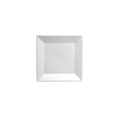 Botticelli  8.5 in. White Porcelain Square Rim Plates(Set of 24) - Super Arbor