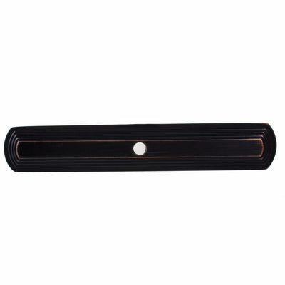 6 in. Oil Rubbed Bronze Narrow Rounded Rectangle Knob Cabinet Backplates (10-Pack) - Super Arbor