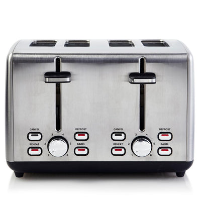 Professional Series 4-Slice Stainless Steel Wide Slot Toaster - Super Arbor