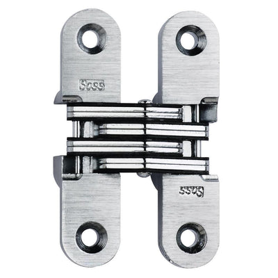 5/8 in. x 2-3/4 in. Satin Chrome Invisible Hinge - Super Arbor