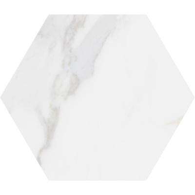 Toscana Carrara Hexagon 9 in. x 10 in. Matte Glazed Porcelain Floor and Wall Tile (8.06 sq. ft. / Case) - Super Arbor
