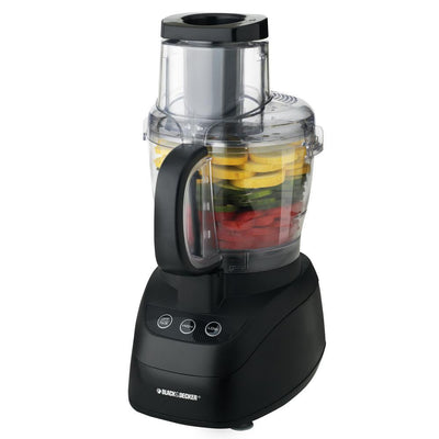 Wide Mouth 10-Cup 2-Speed Black Food Processor - Super Arbor
