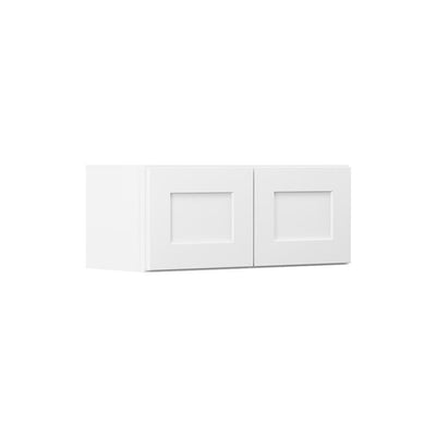 Shaker Ready To Assemble 30 in. W x 12 in. H x 12 in. D Plywood Wall Kitchen Cabinet in Denver White Painted Finish