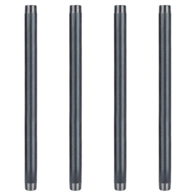 1-1/4 in. x 24 in. Industrial Steel Grey Plumbing Pipe in Black (4-Pack) - Super Arbor