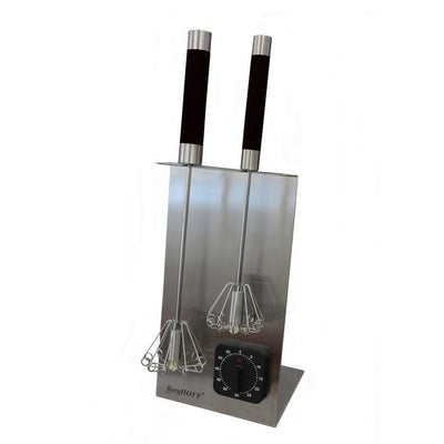 2-Piece Black Whisk Set with Free Timer - Super Arbor