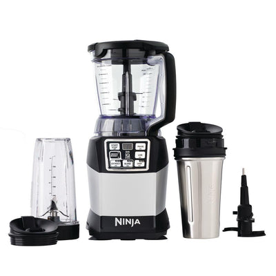 Nutri Auto-iQ 40 oz. 5-Speed Black Blender with Travel Cups - Super Arbor