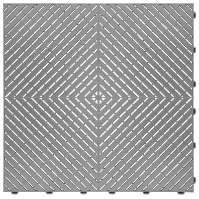 Swisstrax 15.75 in. x 15.75 in. Grey Ribtrax Smooth ECO Flooring (6-Tile/pack) (10 sq. ft.)