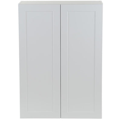 Cambridge Shaker Assembled 30x42x12.5 in. Wall Cabinet with 2 Soft Close Doors in White - Super Arbor
