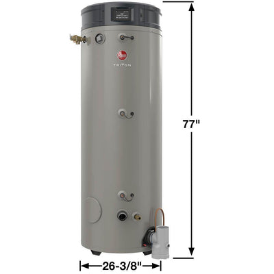 Commercial Triton Heavy Duty High Efficiency 100 Gal. 130K BTU ULN Natural Gas ASME Power Direct Vent Tank Water Heater - Super Arbor