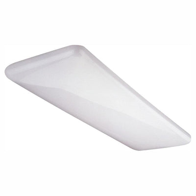2-Light White Cloud Fixture Fluorescent Steel Ceiling Fixture with White Euro-Style Acrylic Lens - Super Arbor