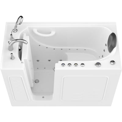 Safe Premier 52.75 in. x 60 in. x 26 in. Left Drain Walk-in Air and Whirlpool Bathtub in White - Super Arbor