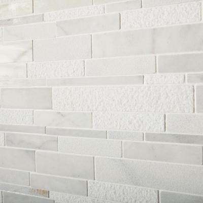 Daltile 
    Stone Decor Glacier 12 in. x 14 in. x 10 mm Marble Linear Mosaic Floor and Wall Tile (1 sq. ft./ piece) - Super Arbor