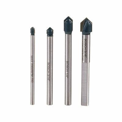 Glass and Tile Carbide Tipped Drill Bit Set (4-Piece) - Super Arbor