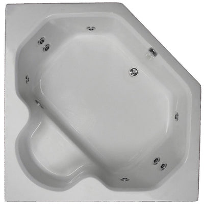 60 in. Acrylic Rectangular Drop-in Air Bath Bathtub in White - Super Arbor