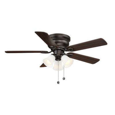 Clarkston II 44 in. LED Indoor Oiled Rubbed Bronze Ceiling Fan with Light Kit - Super Arbor