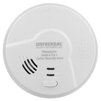 10 Year Sealed, Battery Operated, Dual Sensing 2-In-1 Smoke and Carbon Monoxide Detector, Microprocessor Intelligence - Super Arbor