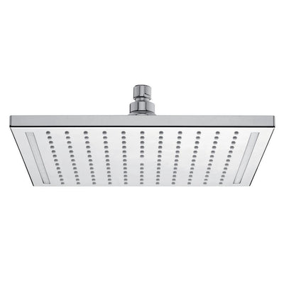 Quadrolight 1-Pattern 2.5 GPM 11.81 in. Ceiling Mount Square Shower Head with LED Light in Chrome - Super Arbor