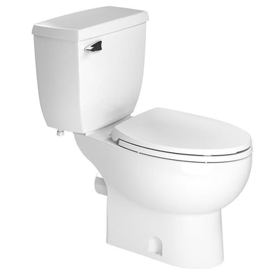 2-Piece 1.28 GPF Single Flush Elongated Toilet in White - Super Arbor