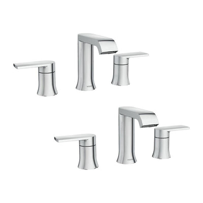 Genta 8 in. Widespread 2-Handle Bathroom Faucet in Chrome (2-Pack) - Super Arbor