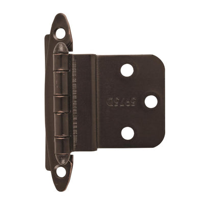 3/8 in. (10 mm) Oil-Rubbed BronzeInset Non Self-Closing, Face Mount Hinge (2-Pack) - Super Arbor
