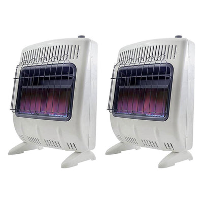 20,000 BTU Vent Free Natural Gas Indoor Outdoor Space Heater (2-Pack) - Super Arbor