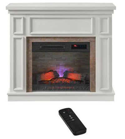 Granville 43 in. W Freestanding Convertible Media Console Electric Fireplace in Antique White - Super Arbor