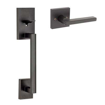 New
    Kwikset 
    San Clemente Matte Black Door Handleset with Halifax Square Door Lever with Microban Antimicrobial Technology - Super Arbor