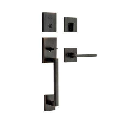 Kwikset 
    Austin Venetian Bronze Single Cylinder Door Handleset with Austin Entry Door Lever Featuring SmartKey Security - Super Arbor