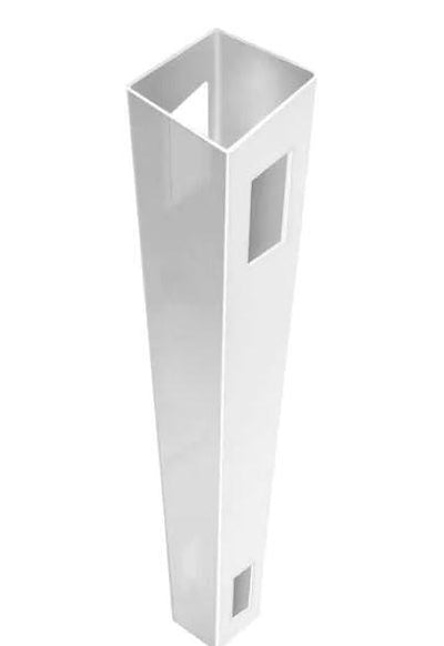 Linden 5 in. x 5 in. x 7 ft. White Vinyl Routed Fence Line Post - Super Arbor