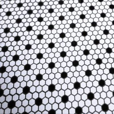 Madison Hex 1 in. Matte Cool White w/Black Dot 10-1/4 in. x 11-7/8 in. Porcelain Mosaic (8.6 sq. ft./Case)