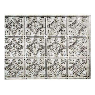 Fasade 
    18.25 in. x 24.25 in. Crosshatch Silver Traditional Style # 1 PVC Decorative Backsplash Panel - Super Arbor