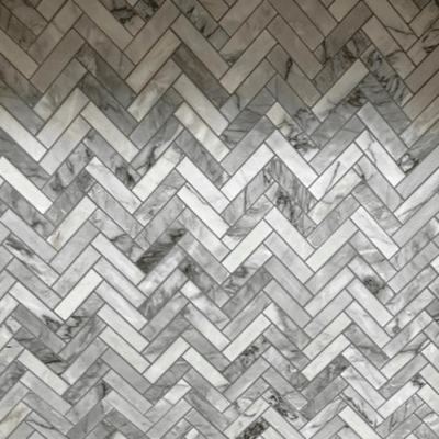 Genuine Stone Refined White 11-in x 14-in Honed Natural Stone Marble Herringbone Floor and Wall Tile (0.94-sq. ft/ Piece)