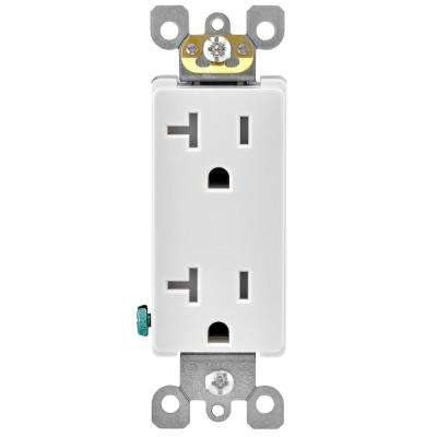 Leviton 
    Decora 20 Amp Ultrasonic Tamper Resistant Duplex Outlet, White - Super Arbor