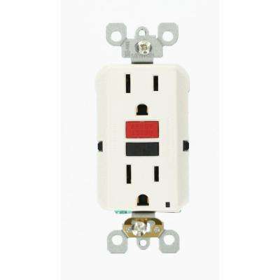 Leviton 
    15 Amp Self-Test SmartlockPro Slim Duplex GFCI Outlet, White - Super Arbor