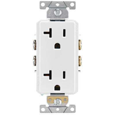 Leviton 
    Decora Plus 20 Amp Industrial Grade Duplex Outlet, White - Super Arbor