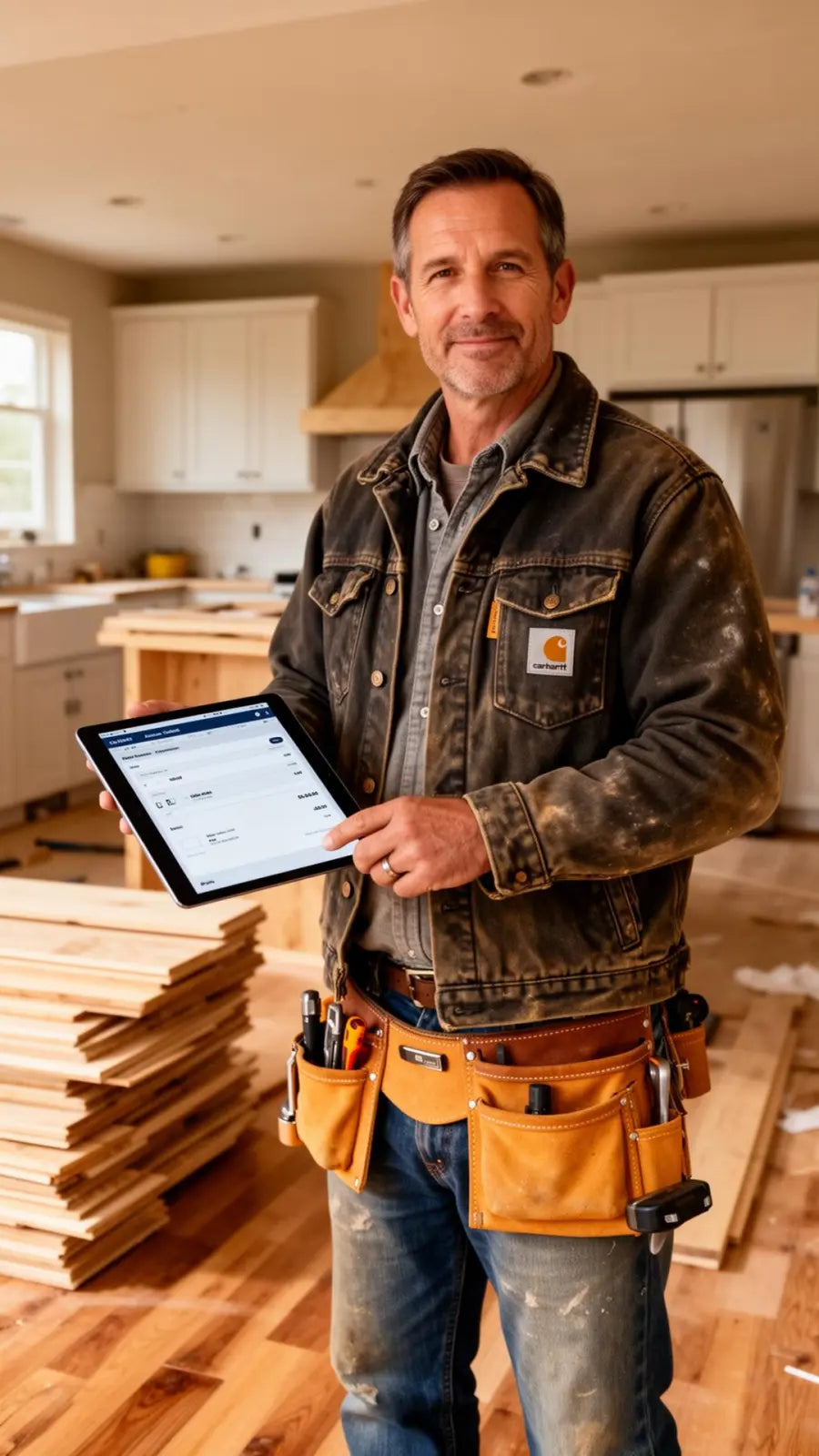 Contractor on jobsite